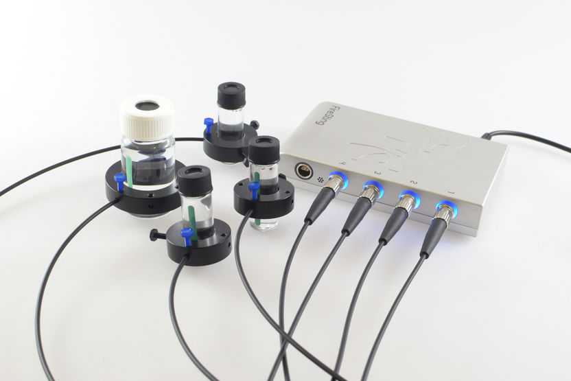FireSting-O2 with sensor vials for non-invasive oxygen measurements