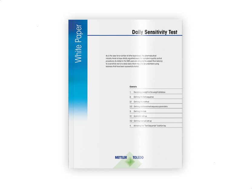 Daily Sensitivity Test - Check the Sensitivity of Your Balances
