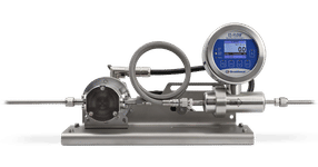 Ultrasonic flow meter with dosing pump
